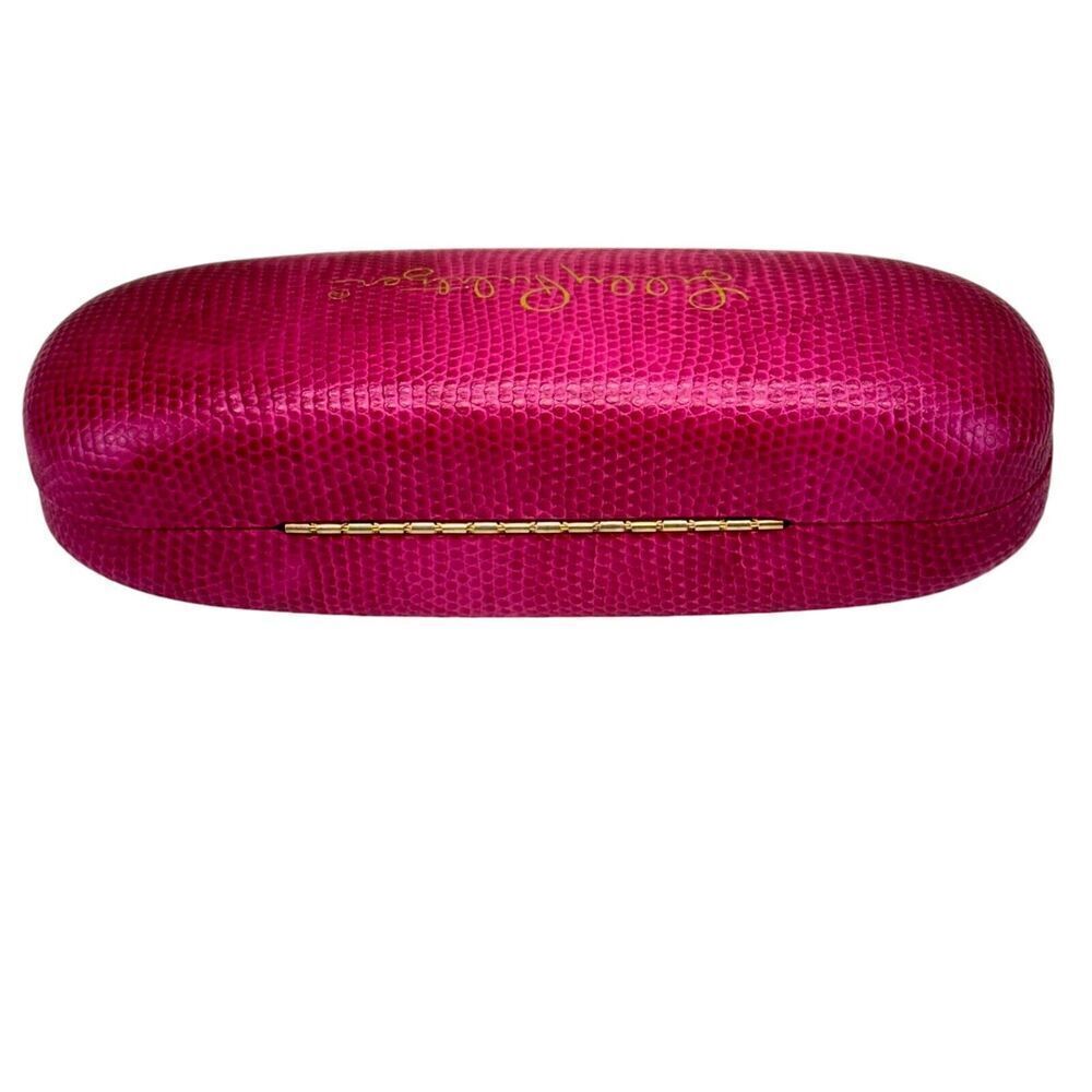 Lilly Pulitzer Pink Hard Shell Eyeglasses Sunglasses Case Gold Color Lettering - Picture 6 of 14
